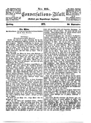 Regensburger Conversations-Blatt (Regensburger Tagblatt) Freitag 26. September 1873