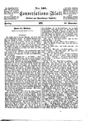 Regensburger Conversations-Blatt (Regensburger Tagblatt) Freitag 28. November 1873