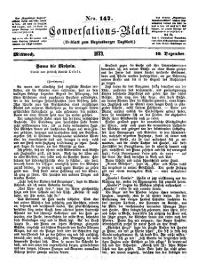 Regensburger Conversations-Blatt (Regensburger Tagblatt) Mittwoch 10. Dezember 1873