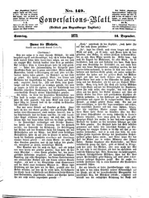 Regensburger Conversations-Blatt (Regensburger Tagblatt) Sonntag 14. Dezember 1873