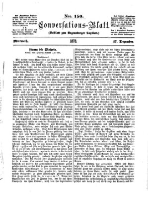 Regensburger Conversations-Blatt (Regensburger Tagblatt) Mittwoch 17. Dezember 1873