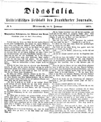 Didaskalia Mittwoch 4. Januar 1871