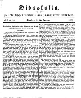 Didaskalia Dienstag 10. Januar 1871