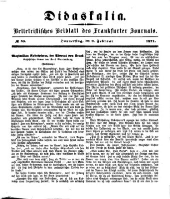 Didaskalia Donnerstag 9. Februar 1871