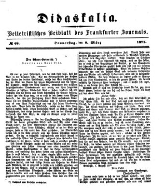 Didaskalia Donnerstag 9. März 1871