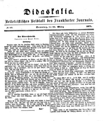 Didaskalia Sonntag 26. März 1871