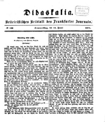 Didaskalia Donnerstag 15. Juni 1871