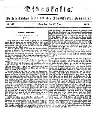 Didaskalia Samstag 17. Juni 1871