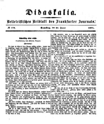 Didaskalia Samstag 24. Juni 1871