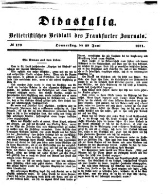 Didaskalia Donnerstag 29. Juni 1871