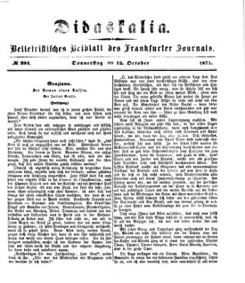 Didaskalia Donnerstag 12. Oktober 1871