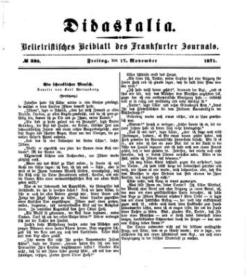 Didaskalia Freitag 17. November 1871