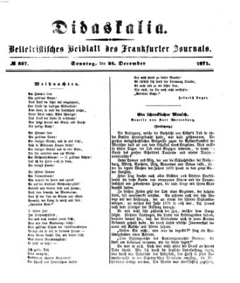 Didaskalia Sonntag 24. Dezember 1871