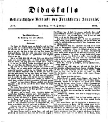 Didaskalia Samstag 6. Januar 1872