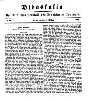 Didaskalia Samstag 9. März 1872