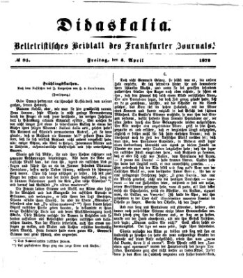 Didaskalia Freitag 5. April 1872