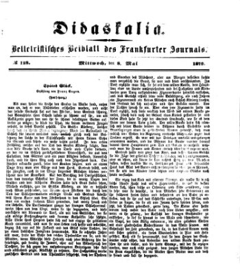 Didaskalia Mittwoch 8. Mai 1872