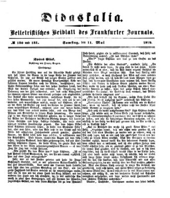 Didaskalia Samstag 11. Mai 1872