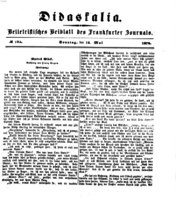 Didaskalia Sonntag 12. Mai 1872