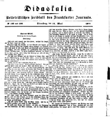 Didaskalia Dienstag 14. Mai 1872