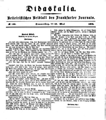 Didaskalia Donnerstag 23. Mai 1872