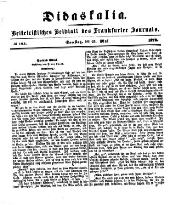 Didaskalia Samstag 25. Mai 1872