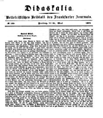 Didaskalia Freitag 31. Mai 1872