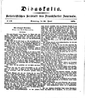 Didaskalia Sonntag 23. Juni 1872