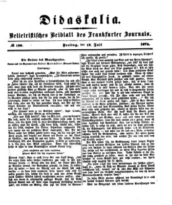 Didaskalia Freitag 19. Juli 1872