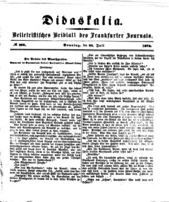 Didaskalia Sonntag 28. Juli 1872