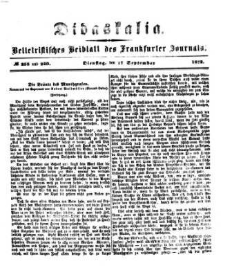 Didaskalia Dienstag 17. September 1872