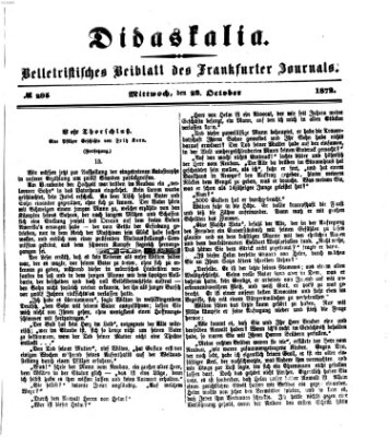 Didaskalia Mittwoch 23. Oktober 1872