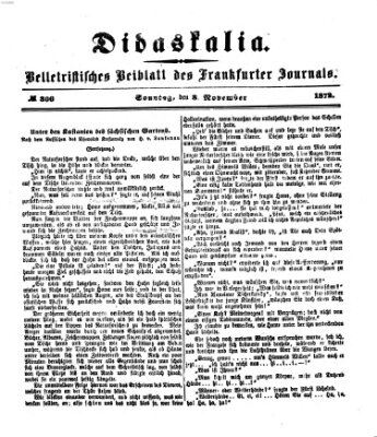 Didaskalia Sonntag 3. November 1872