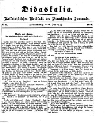 Didaskalia Donnerstag 6. Februar 1873