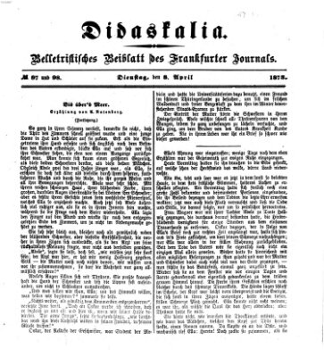 Didaskalia Dienstag 8. April 1873