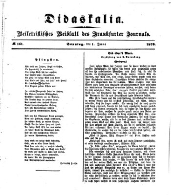 Didaskalia Sonntag 1. Juni 1873