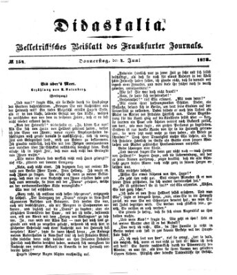 Didaskalia Mittwoch 4. Juni 1873