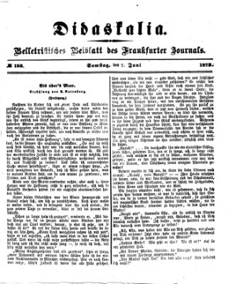 Didaskalia Samstag 7. Juni 1873