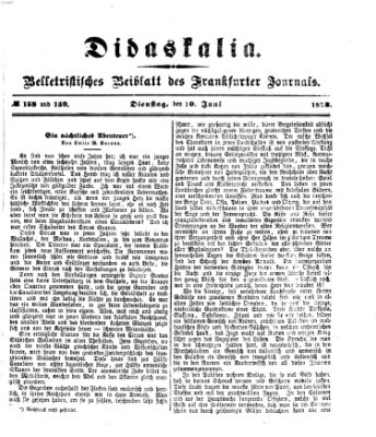 Didaskalia Dienstag 10. Juni 1873