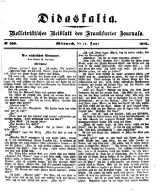 Didaskalia Mittwoch 11. Juni 1873