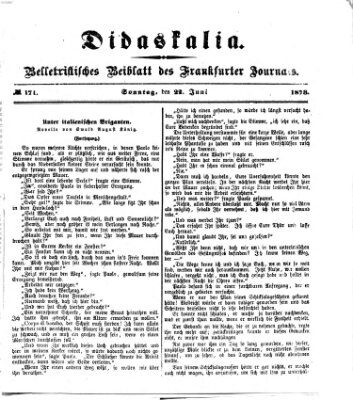 Didaskalia Sonntag 22. Juni 1873