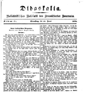 Didaskalia Dienstag 24. Juni 1873