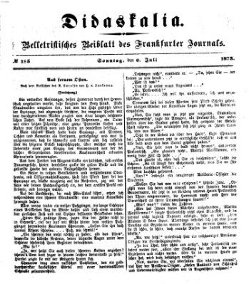 Didaskalia Sonntag 6. Juli 1873