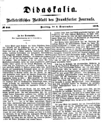 Didaskalia Freitag 5. September 1873