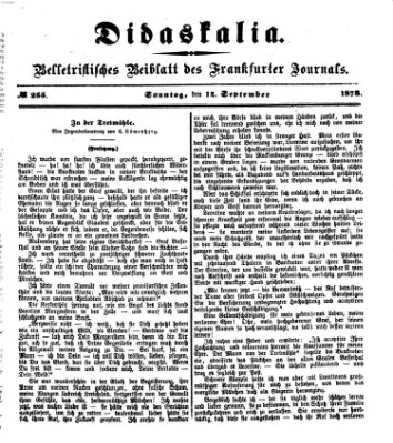 Didaskalia Sonntag 14. September 1873