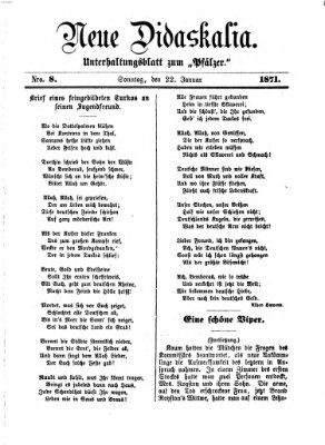 Neue Didaskalia (Pfälzer) Sonntag 22. Januar 1871