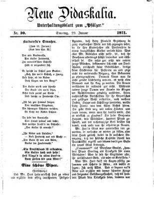 Neue Didaskalia (Pfälzer) Sonntag 29. Januar 1871