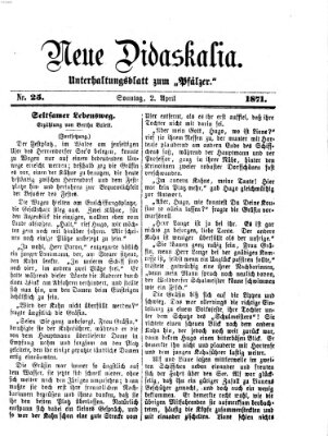 Neue Didaskalia (Pfälzer) Sonntag 2. April 1871