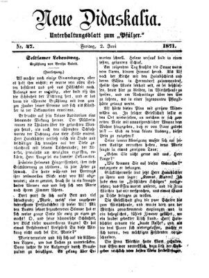 Neue Didaskalia (Pfälzer) Freitag 2. Juni 1871