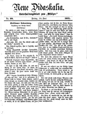 Neue Didaskalia (Pfälzer) Freitag 30. Juni 1871